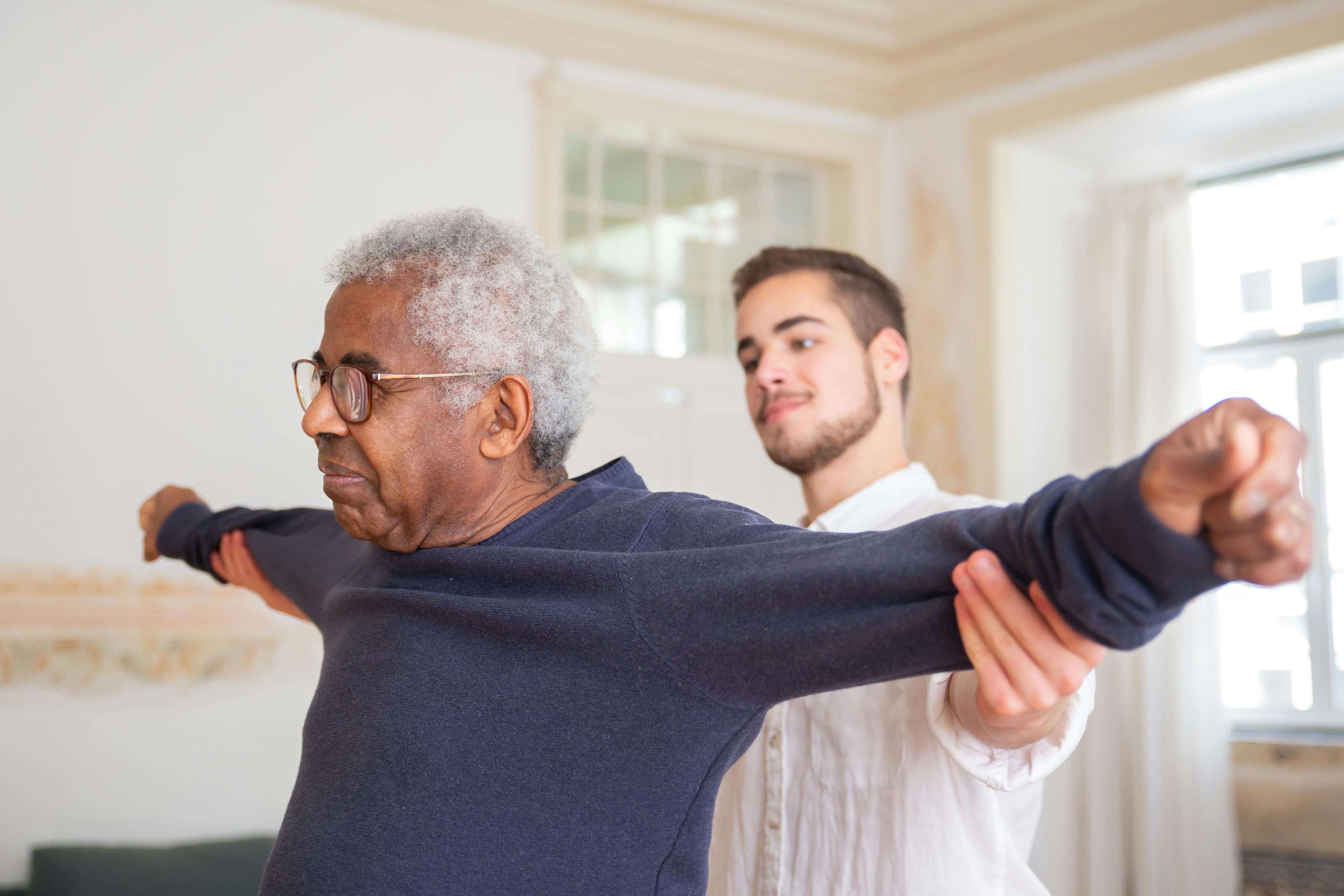 Resident in physical therapy session at The Waters of Batesville